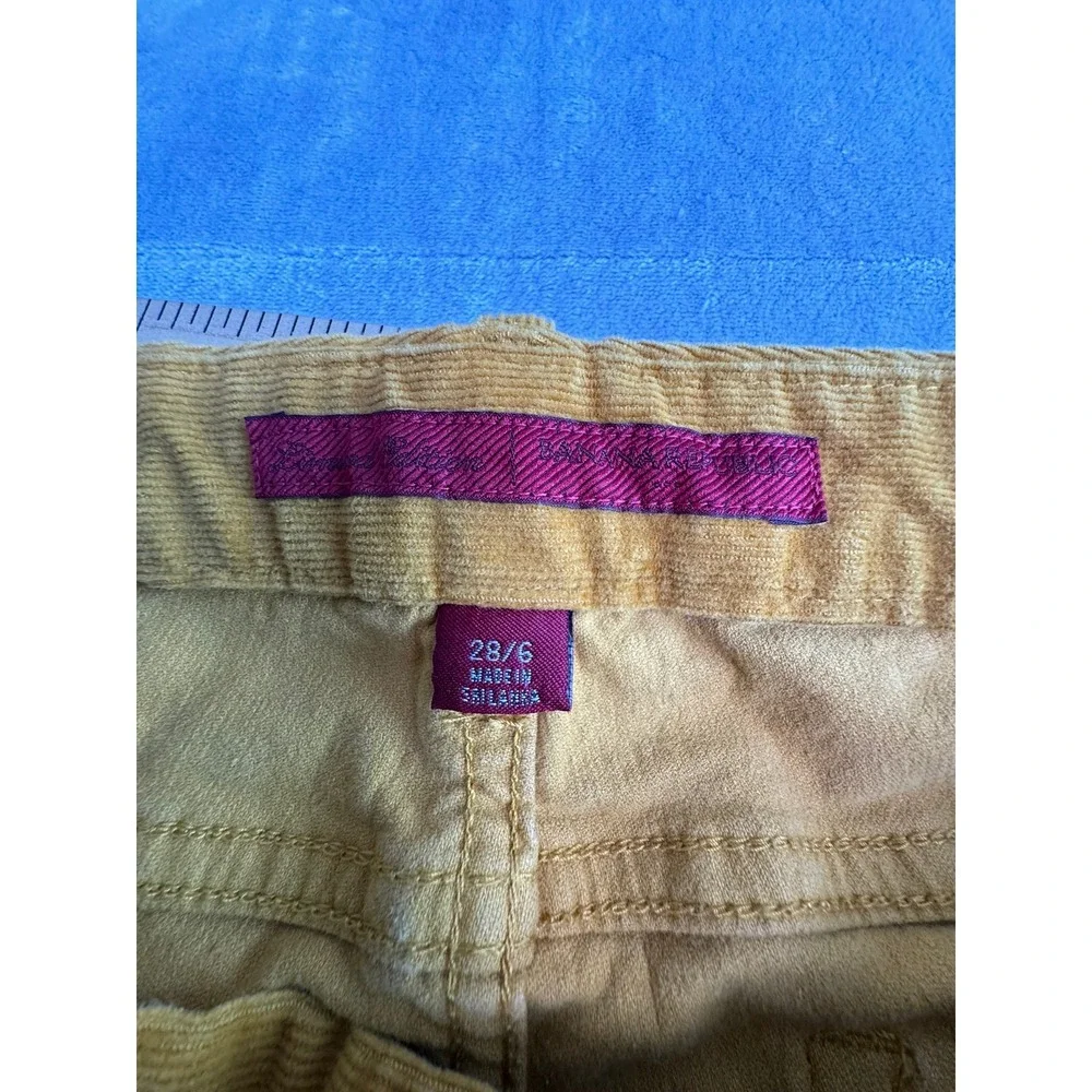 Women's Limited Edition Banana‎ Republic Yellow Corduroy Pants Slim Size 6